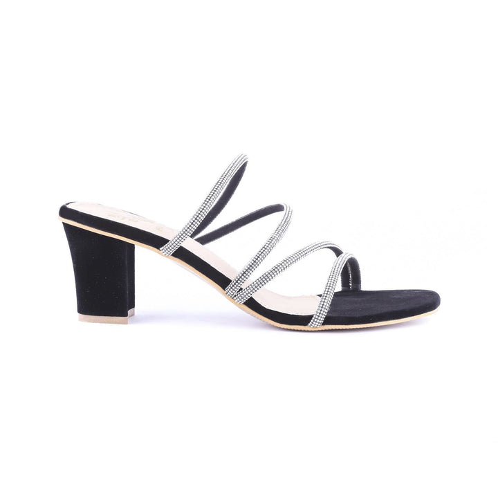 Black Color Fancy Slippers FN7395