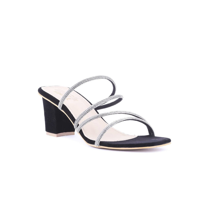 Black Color Fancy Slippers FN7395