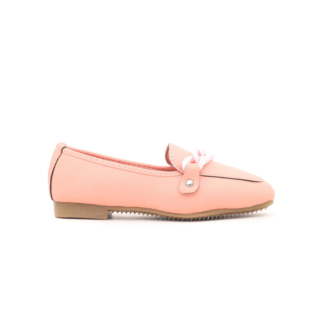 Girls Pink Formal Moccasin KD0292