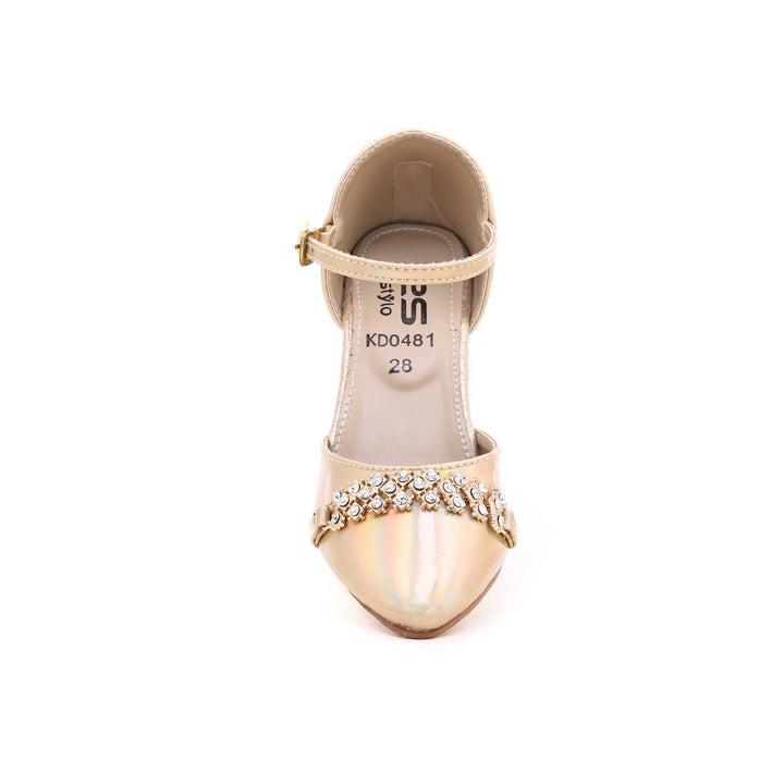 Girls Golden Formal Pumps KD0481