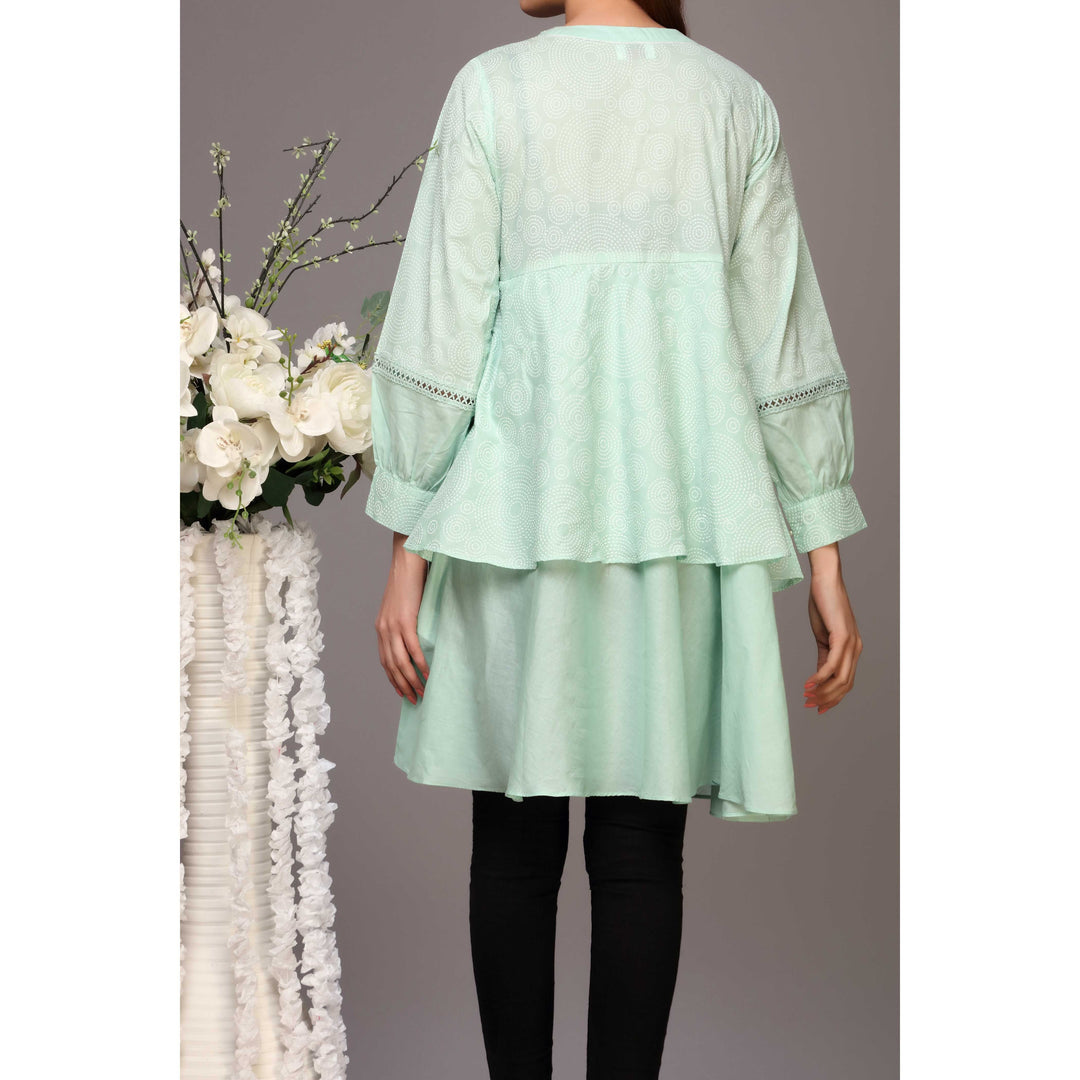 Green Color Lawn Shirt PS2162