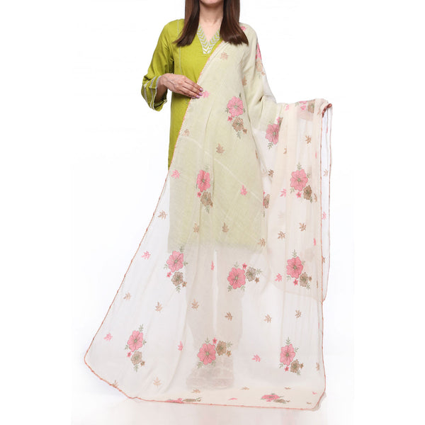 Pink Color Dyed Lawn Stole PS2719