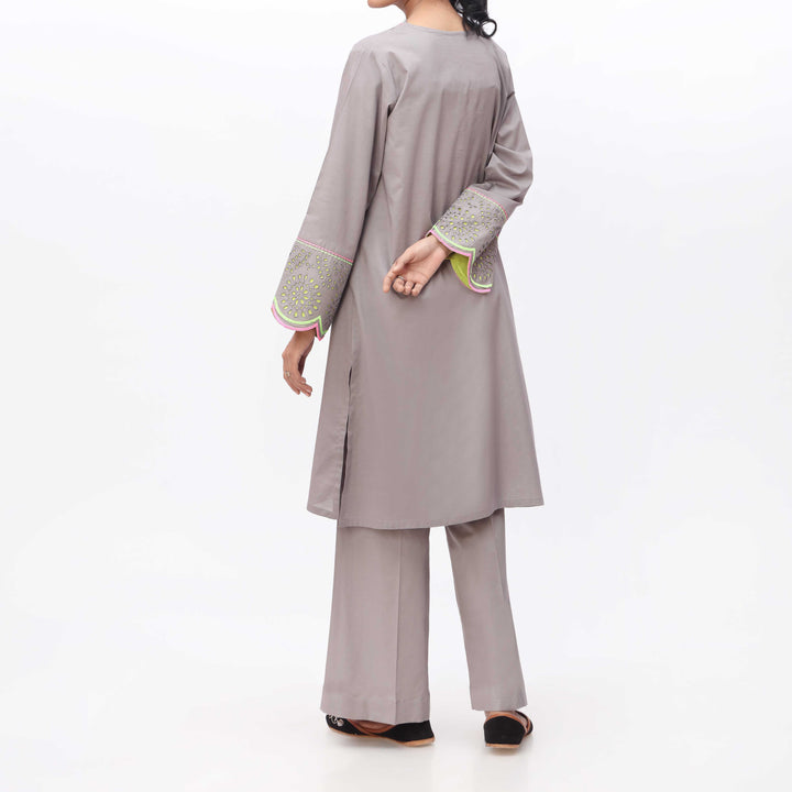 2PC- Solid Cambric Shirt & Trouser PS3245