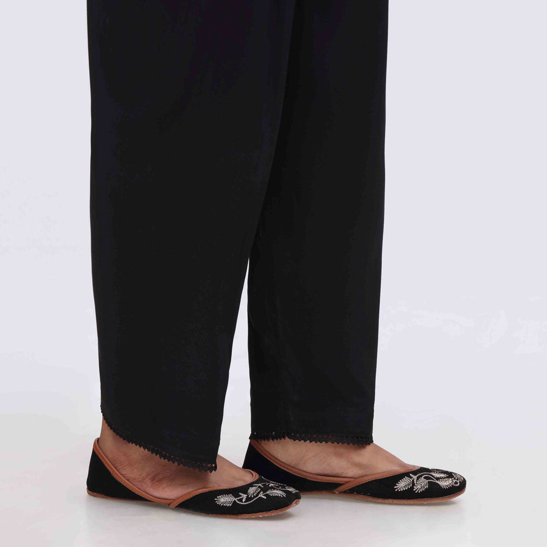 Black Cambric Straight Fit Trouser PS3571