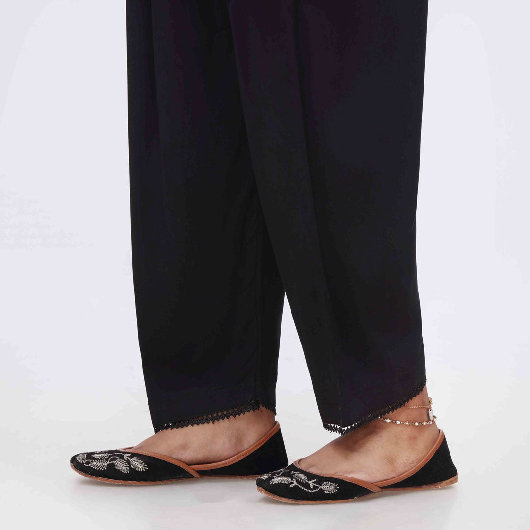 Black Cambric Straight Fit Trouser PS3571