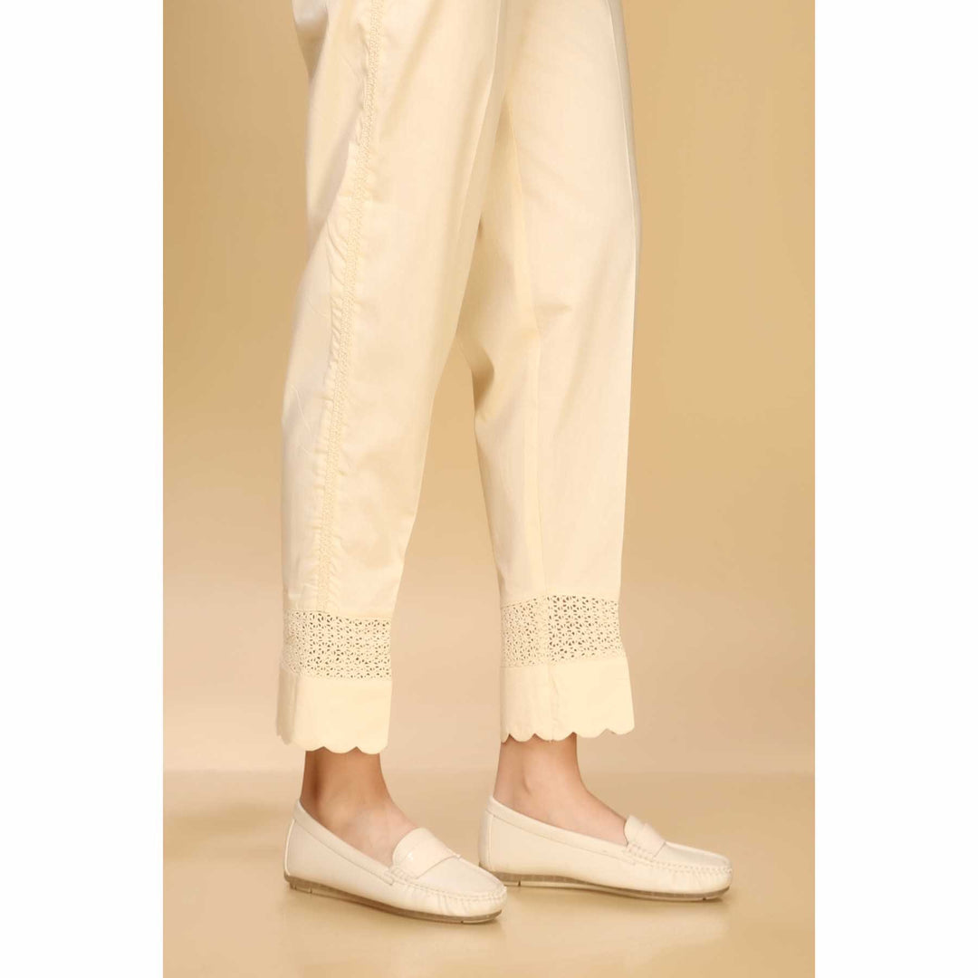 Cambric Slim Fit Embellished Trouser