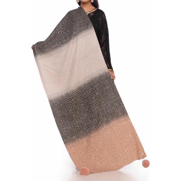 Grey Two Tone Shawl PW2734