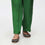 Green Scallops Grip Silk Straight Trouser PW3645