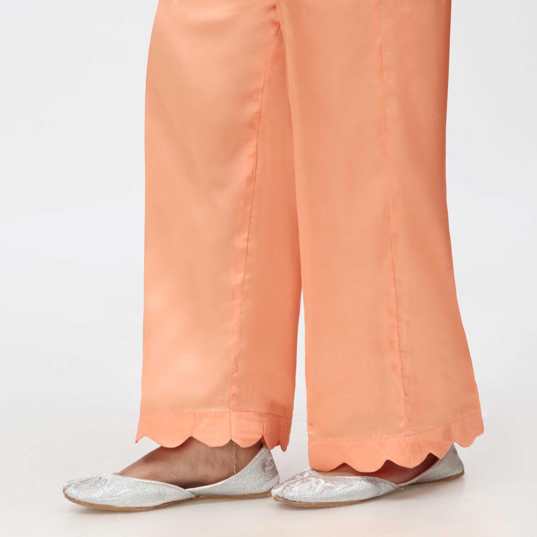 Orange Scallops Cambric Straight Trouser PW3645